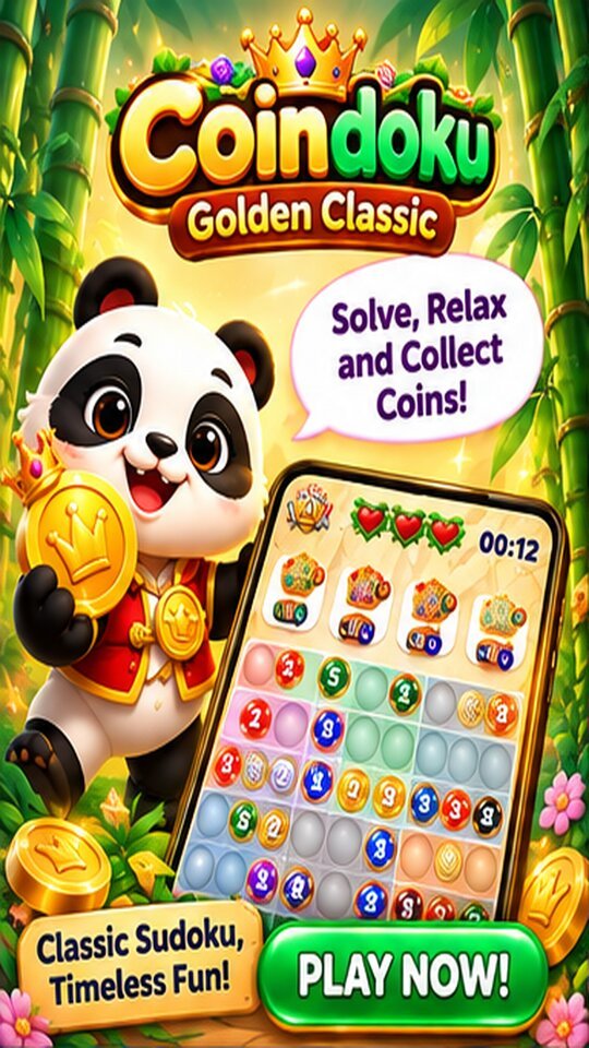 Coindoku puzzle solved rewards